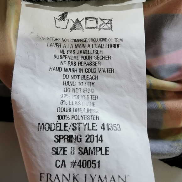 Frank Lyman Silky Sleeveless Lightweight Halter Top Metal Detail - Sz 8 - Picture 7 of 7